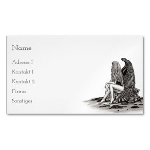 Magnétique Angel, perdu dans la pensée Carte de visite