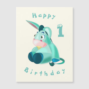 Magnétique Bébé âne drôle carte d'anniversaire