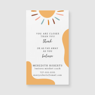 Magnétique Boho Sun Motivational Citation Carte de visite Mag
