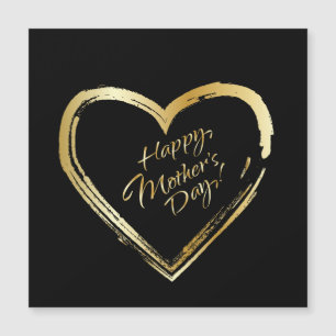 Magnétique Bonne fête des mères Gold Heart une carte magnétiq