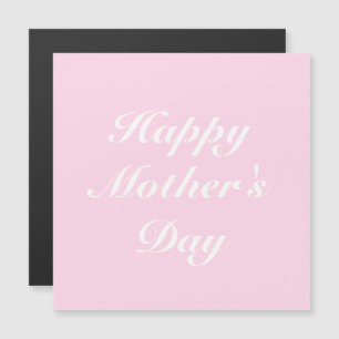 Magnétique Bonne fête des mères rose élégante carte magnétiqu