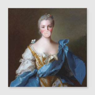 Magnétique Bubble gum Diva avec Carte de remerciements Bleu P