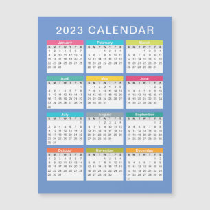 Magnétique Calendrier 2023 mignon et coloré   Carte magnétiqu