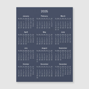 Magnétique Calendrier 2025 simple mais élégant   Carte magnét