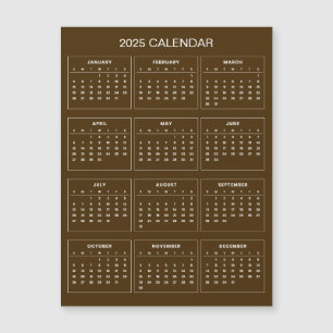 Magnétique Calendrier 2025 simple mais élégant   Carte magnét