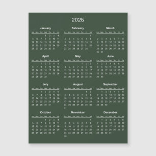 Magnétique Calendrier 2025 simple mais élégant   Carte magnét