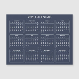 Magnétique Calendrier 2025 simple mais élégant   Carte magnét