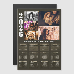 Magnétique Calendrier Moderne 2026 Carte Aimantée Collage de