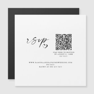 Magnétique Carte aimantée QR Code pour site web de mariage à