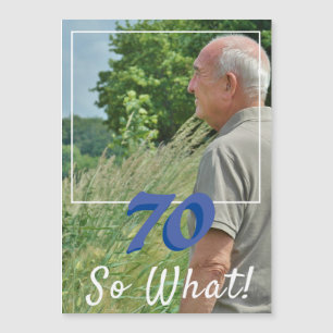Magnétique Carte d'anniversaire drôle de 70 ans avec photo à 
