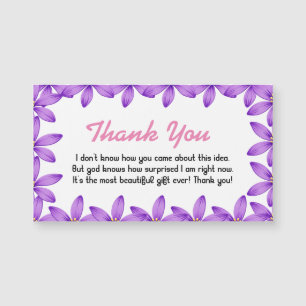 Magnétique Carte d'appréciation surprise Merci floral