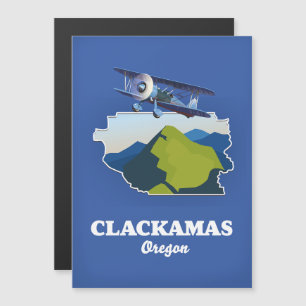 Magnétique Carte de Clackamas Oregon États-Unis