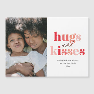 Magnétique Carte de la Saint-Valentin photo avec câlins et bi