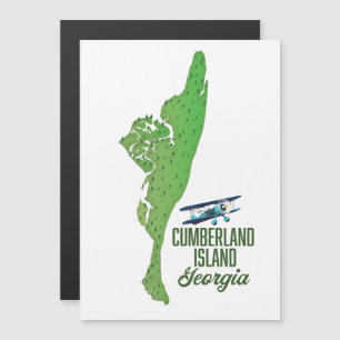 Magnétique Carte de l'île Cumberland Géorgie