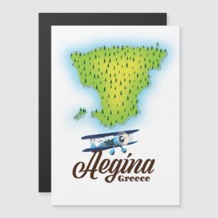 Magnétique Carte de l'île d'Aegina Greece