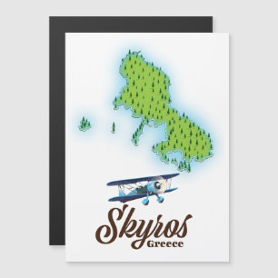 Magnétique Carte de l'île de Skyros Grèce