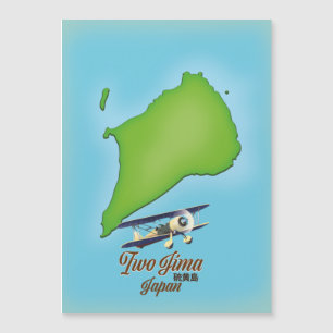 Magnétique carte de l'île d'Iwo Jima Japon