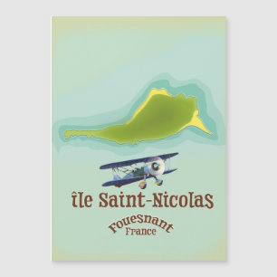 Magnétique carte de l'île Saint-Nicolas Fouesnant France