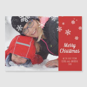 Magnétique Carte de Noël personnalisée avec photo