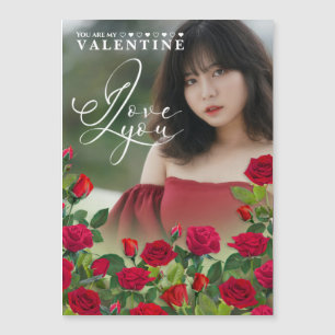 Magnétique Carte de Saint-Valentin personnalisée avec photo «
