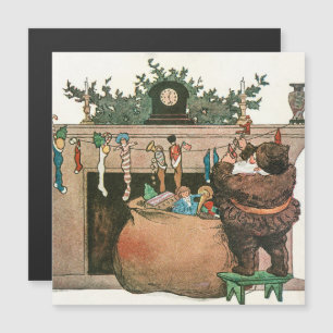 Magnétique Carte de vacances de Noël vintage
