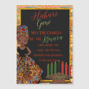 Magnétique Carte de vacances Kwanza Heritage