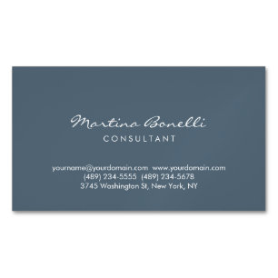 Magnétique Carte de visite de script minimaliste couleur gris