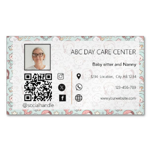 Magnétique Carte de visite professionnelle avec photo personn