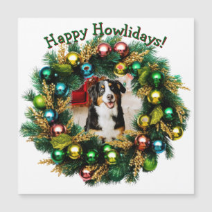 Magnétique Carte de vœux photo Joyeux Howlidays