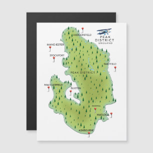 Magnétique Carte de voyage Cumbria Angleterre poster de voyag