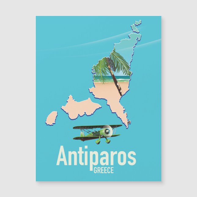 Magnétique Carte de voyage d'Antiparos Grèce (Devant)