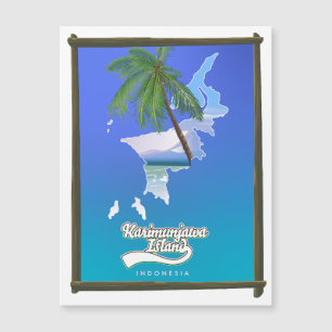 Magnétique Carte de voyage de Sumba Island Indonésie