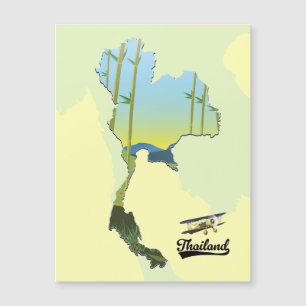 Magnétique Carte de voyage en Thaïlande