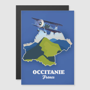 Magnétique Carte de voyage Occitanie France