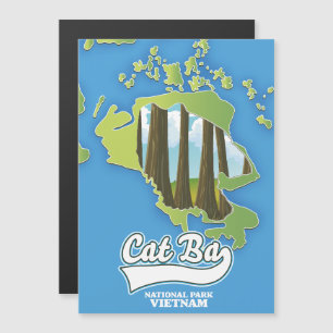 Magnétique carte de voyage parc national de cat ba vietnam