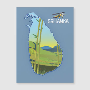 Magnétique Carte de voyage Sri Lanka