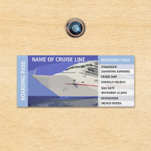 Magnétique Carte d'embarquement Cabine de la porte de croisiè