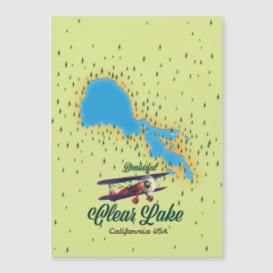 Magnétique Carte du Clear Lake Californie États-Unis