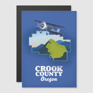Magnétique Carte du comté de Crook Oregon