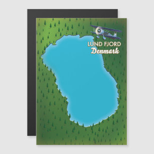 Magnétique carte du Danemark, Fjord de Lund