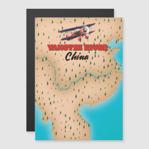 Magnétique Carte du fleuve Yangtze Chine