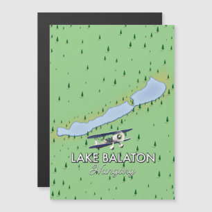 Magnétique Carte du lac Balaton en Hongrie