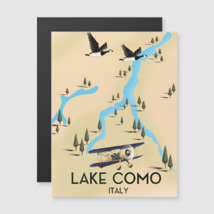 Magnétique Carte du lac de Côme Italie poster de voyage