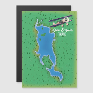 Magnétique Carte du lac Engure Finlande