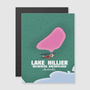 Magnétique Carte du lac Hillier en Australie.