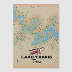 Magnétique Carte du lac Travis Texas