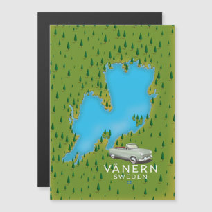 Magnétique carte du lac Vänern en Suède
