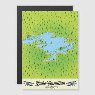 Magnétique Carte du lac Vermilion Minnesota