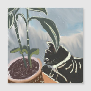 Magnétique Carte Plante de la maison de surveillance des chat
