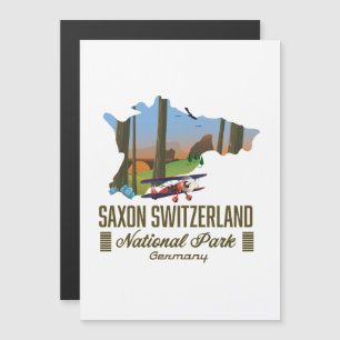 Magnétique Carte Saxon Suisse Parc national Allemagne